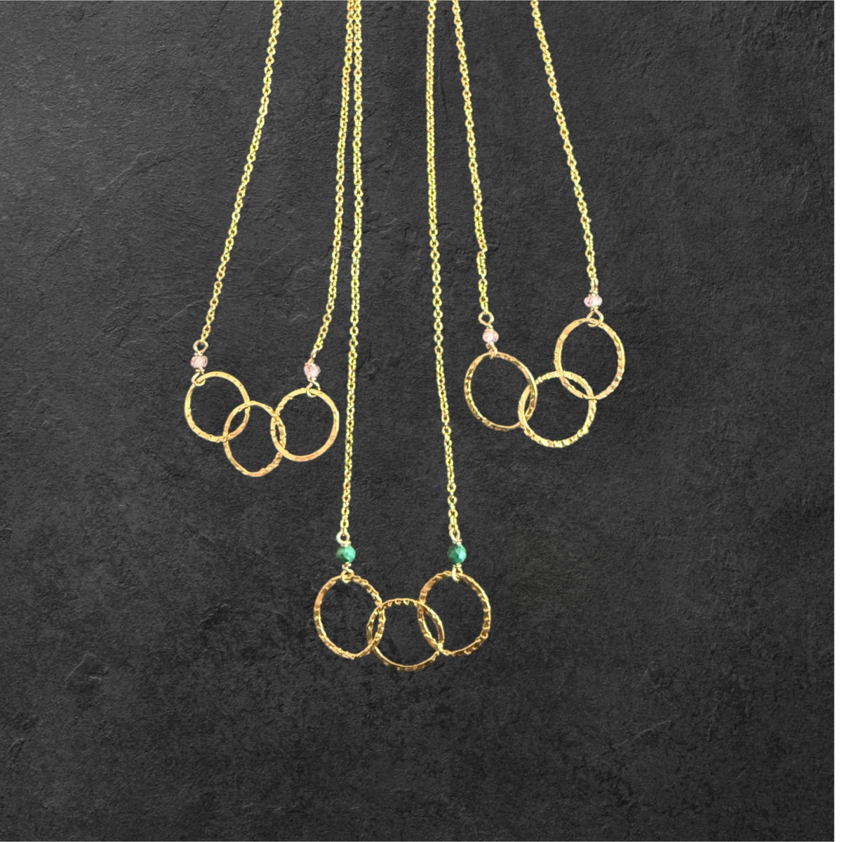 Trio ring necklace