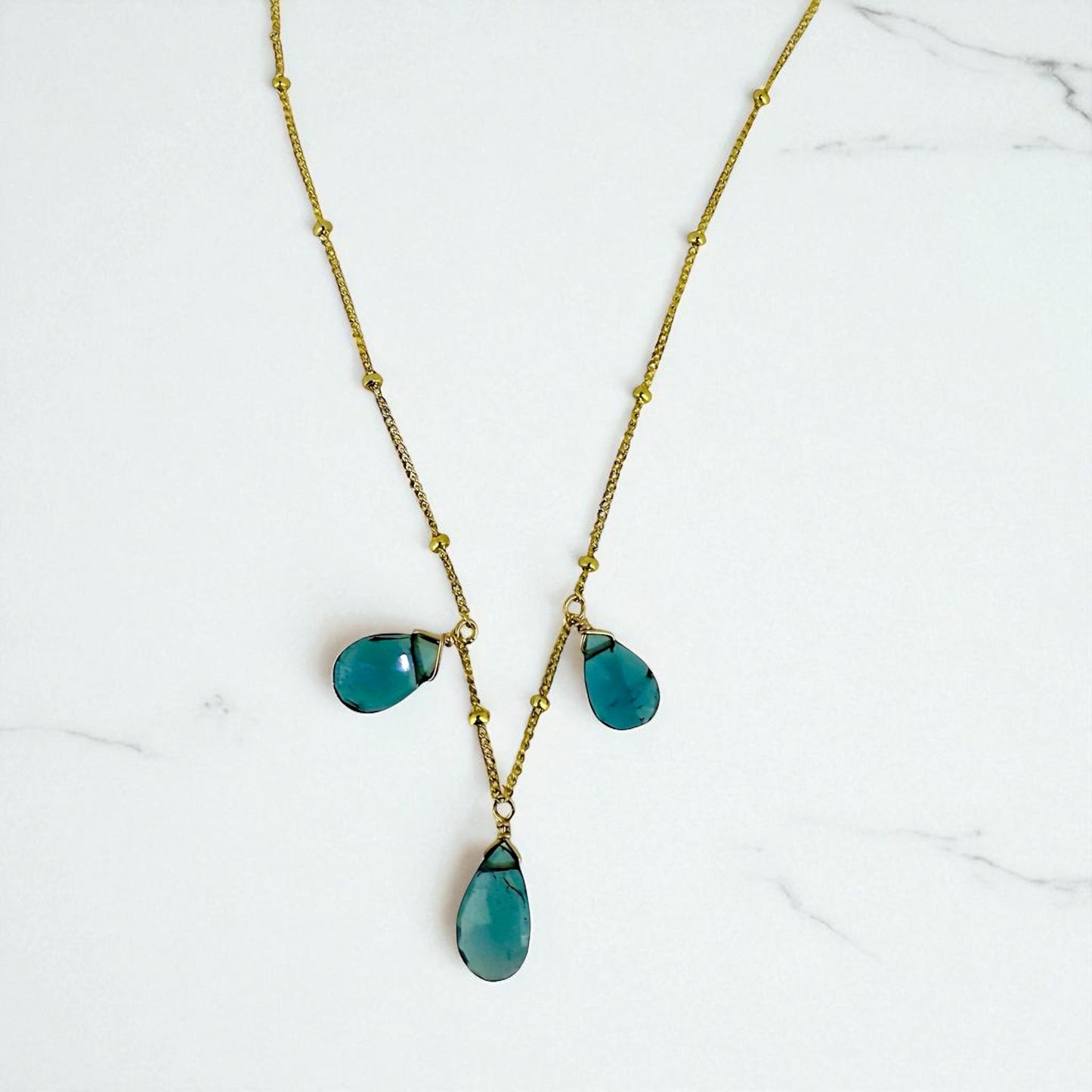 London Blue Topaz Trio Necklace