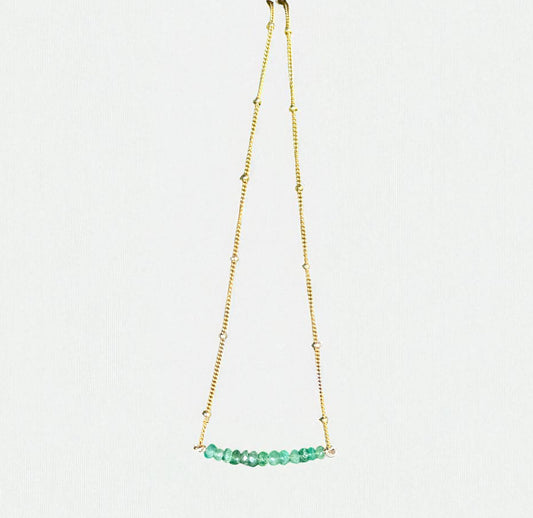 Emerald Bar Necklace