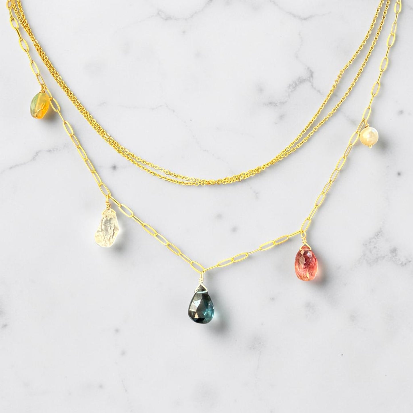 Multi gem Necklace