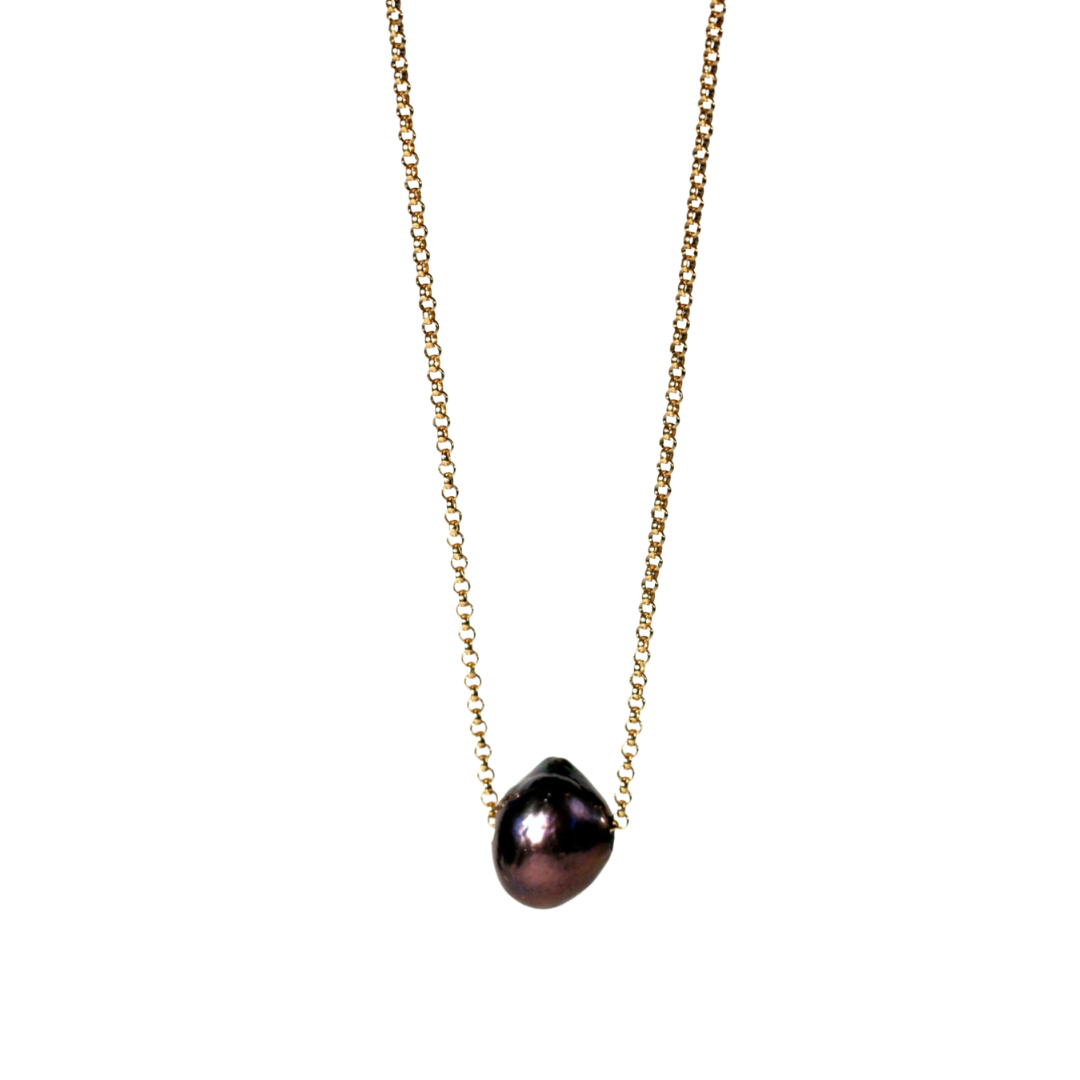 Black Pearl Necklace
