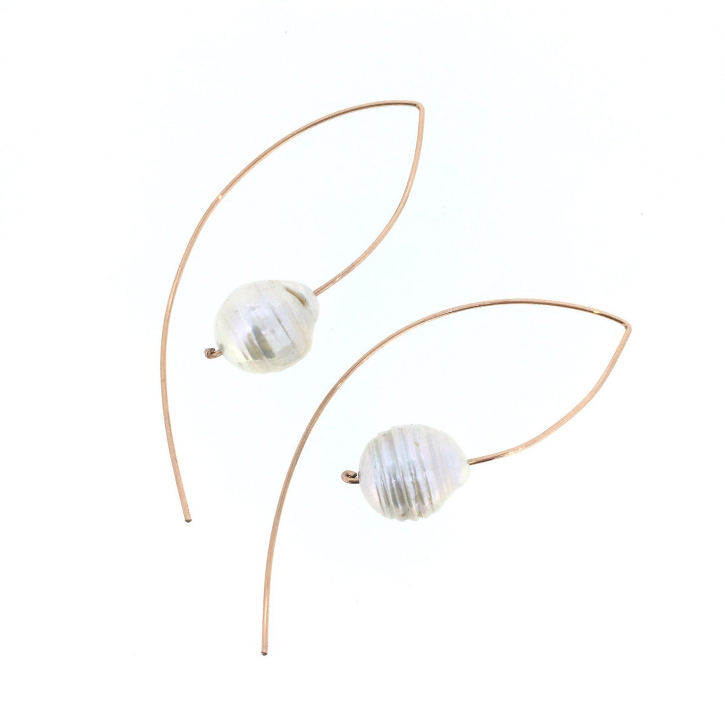 Baroque Pearl Fish Hook Earring