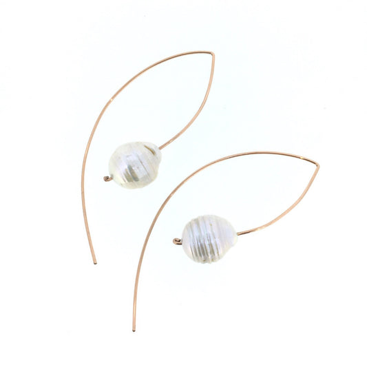 Baroque Pearl Fish Hook Earring