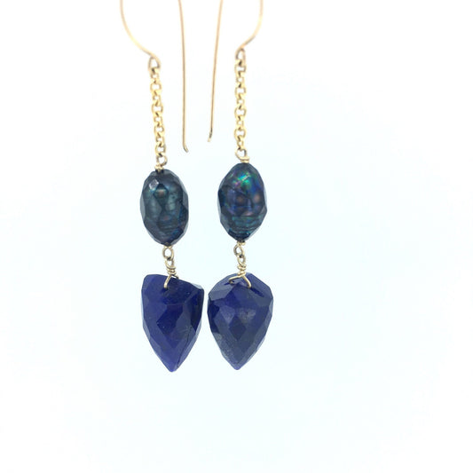 Peacock and Bullet Earrings