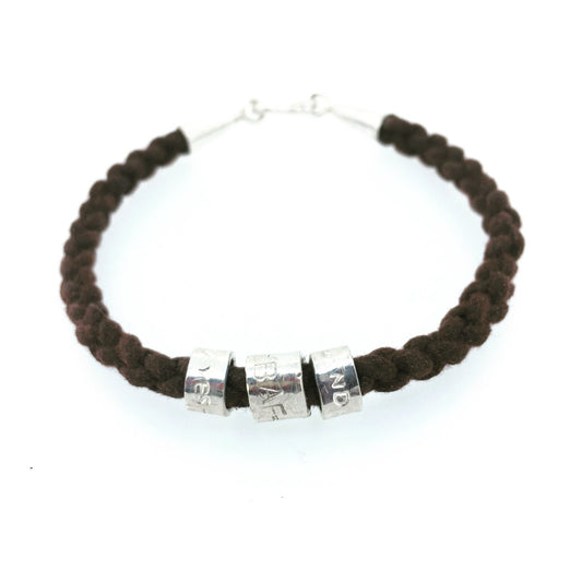 Customize Your Own Rugged Stamped Rope Bracelet