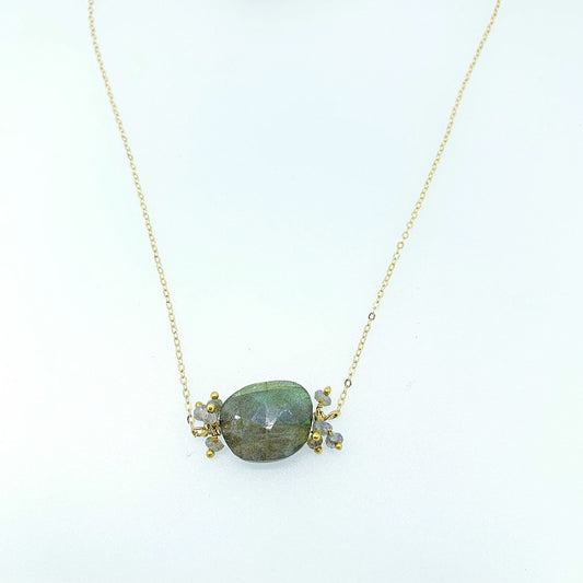 Labradorite Cluster Necklace