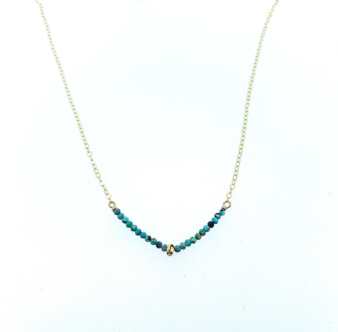 Tiny Faceted Turquiose Arch