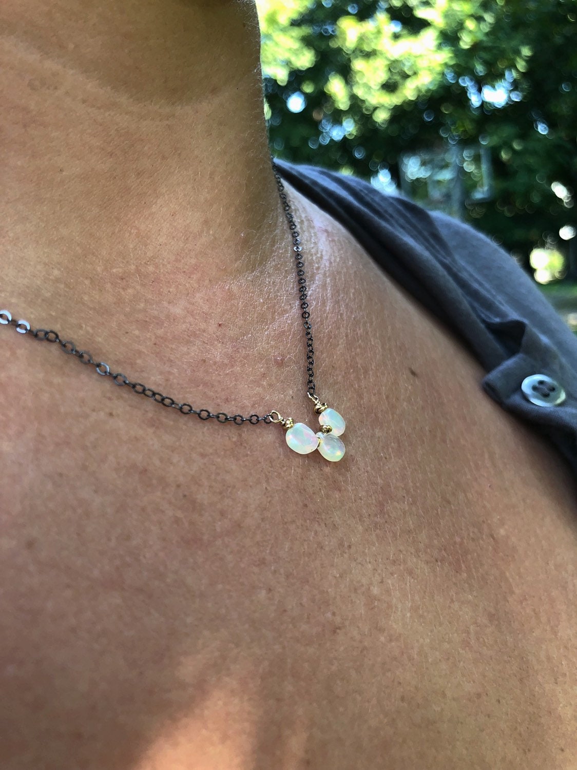Trio of Opal Necklace