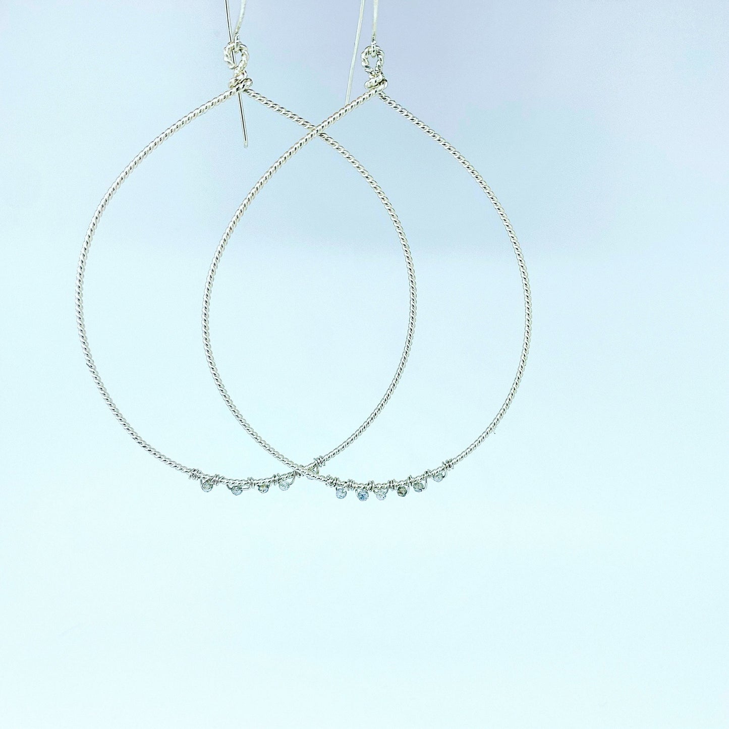 Twisted Silver Hoops