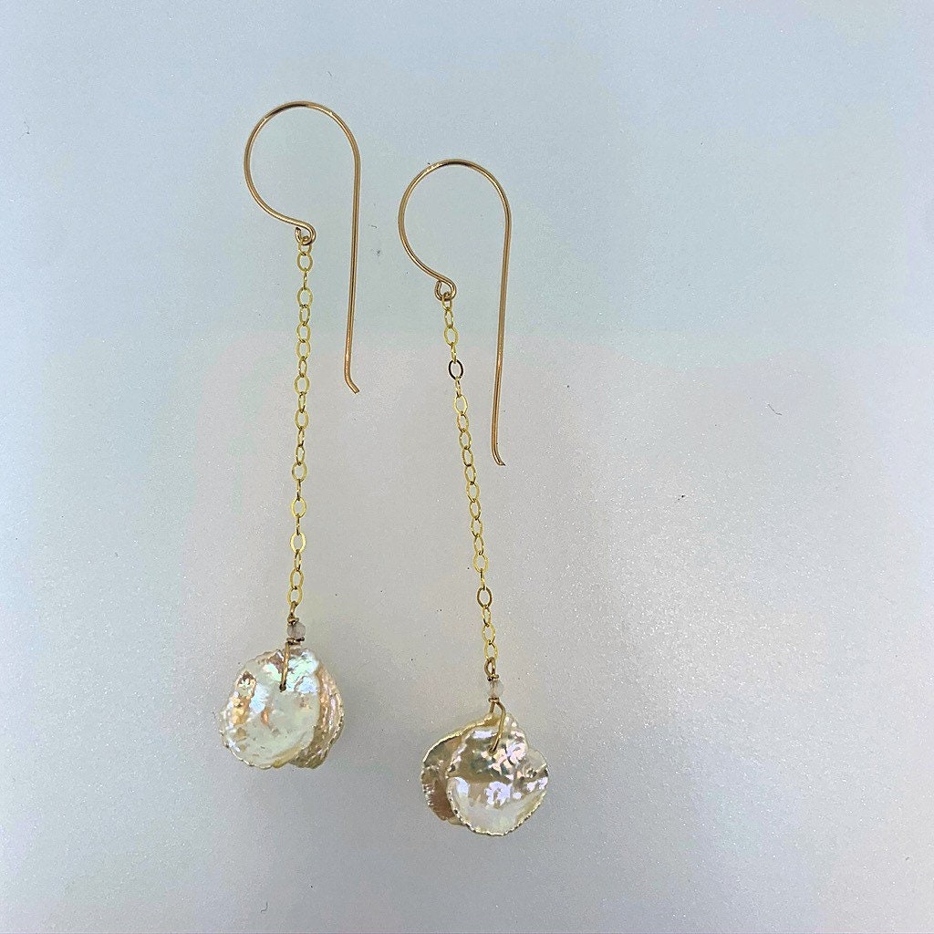 Keshi Pearl Drop Earrings