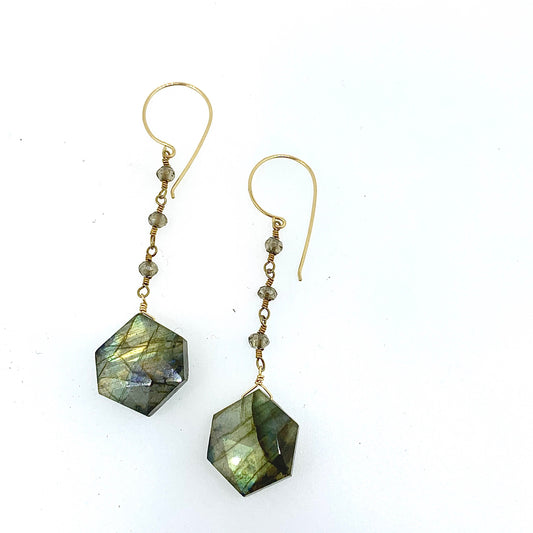 Hexagonal Drop Earring