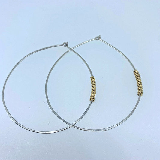 Two Tone Twisted Hoops