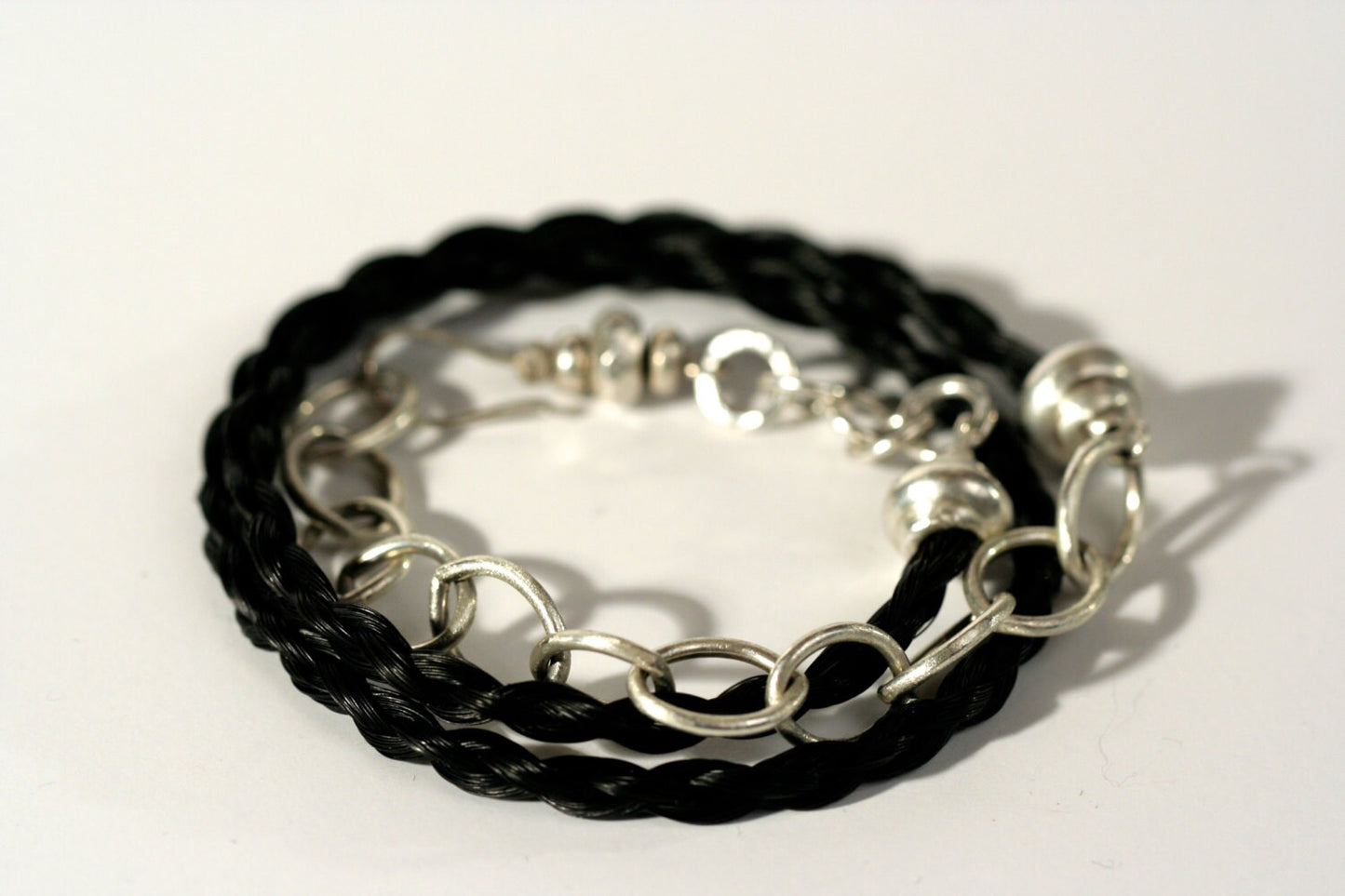 Polo Pony Hair Four Strand Braid Wrap Bracelet