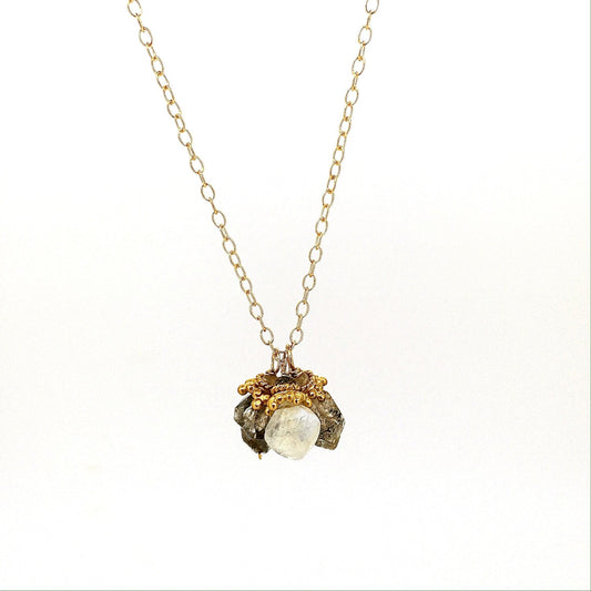 Herkimer Quartz and Moonstone Trio