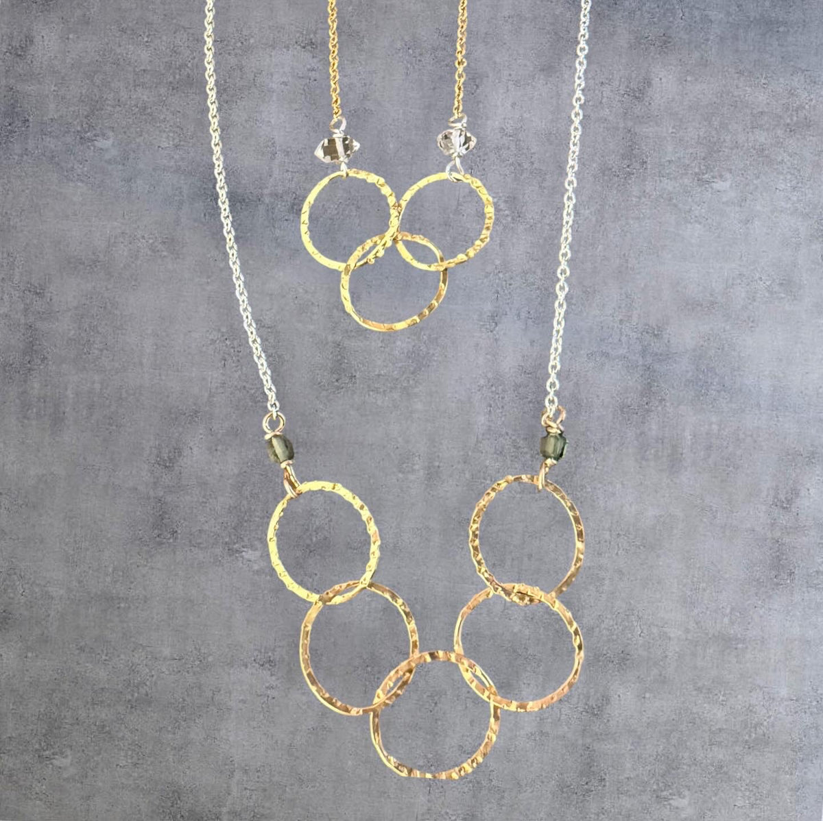 Trio ring necklace
