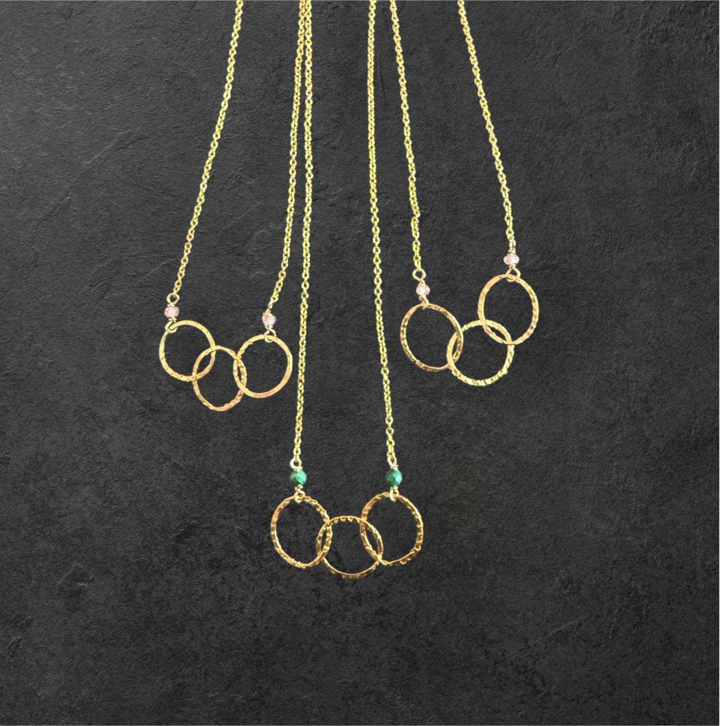 Trio ring necklace