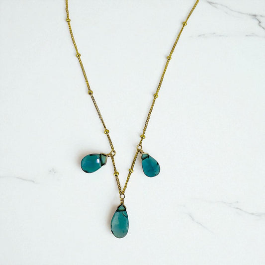 London Blue Topaz Trio Necklace