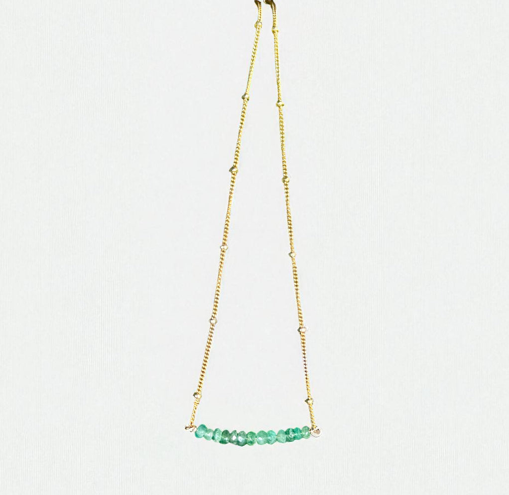 Emerald Bar Necklace