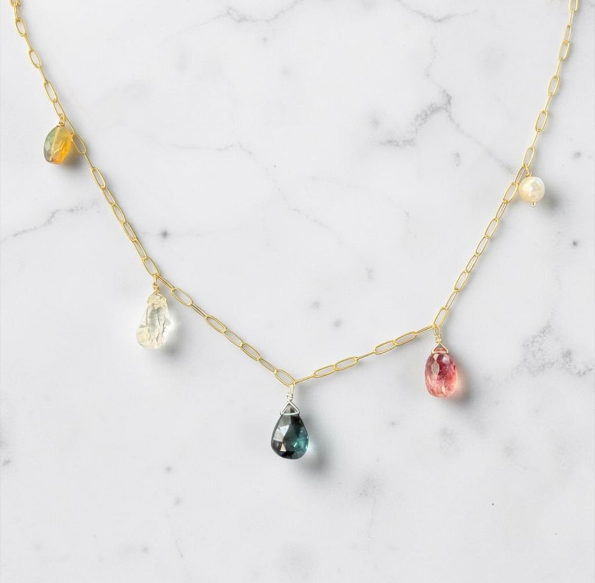 Multi gem Necklace