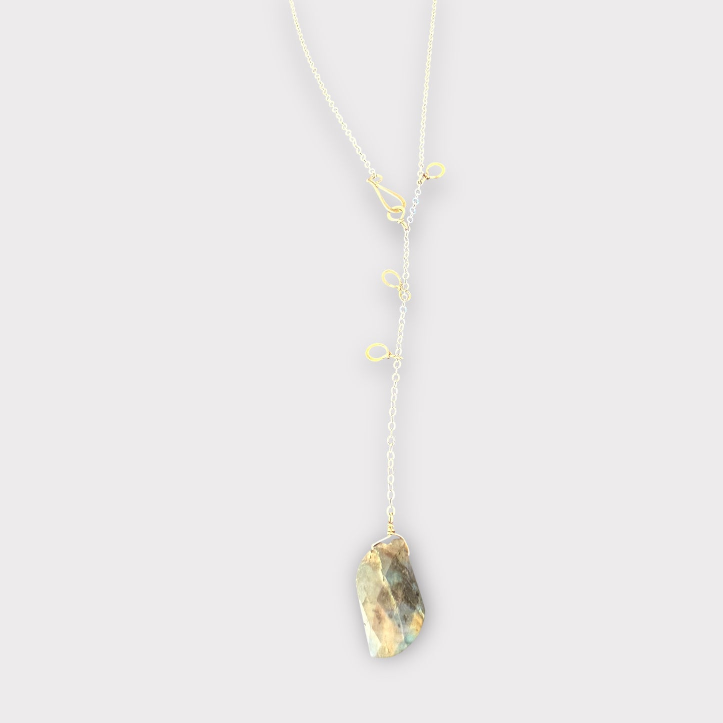 Lotus Leaf Labradorite Lariat
