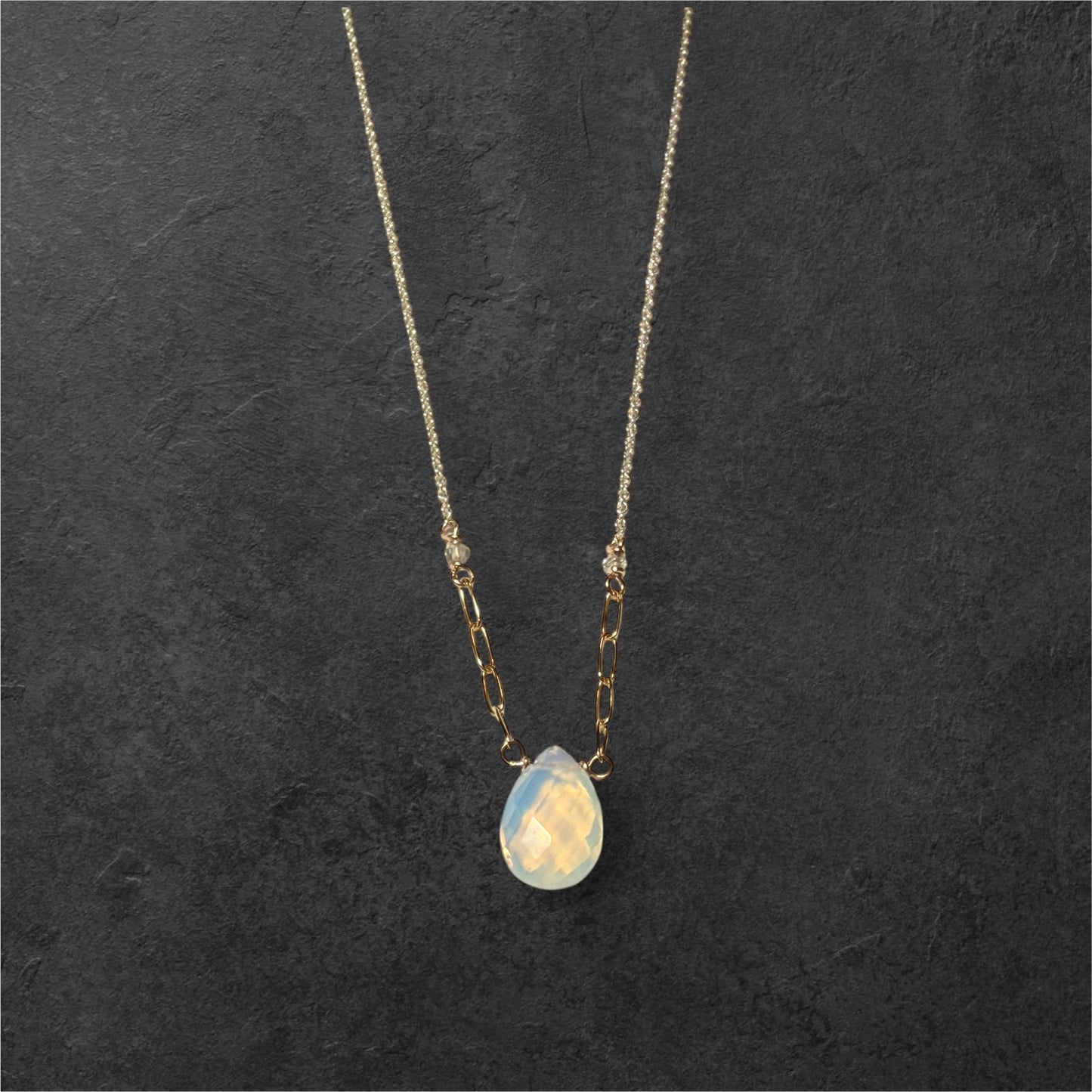Opalite two tone Necklace