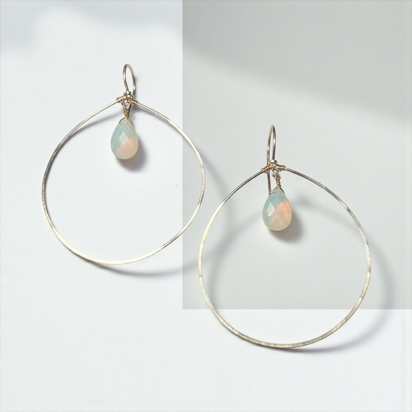 Opalite Large Hoop