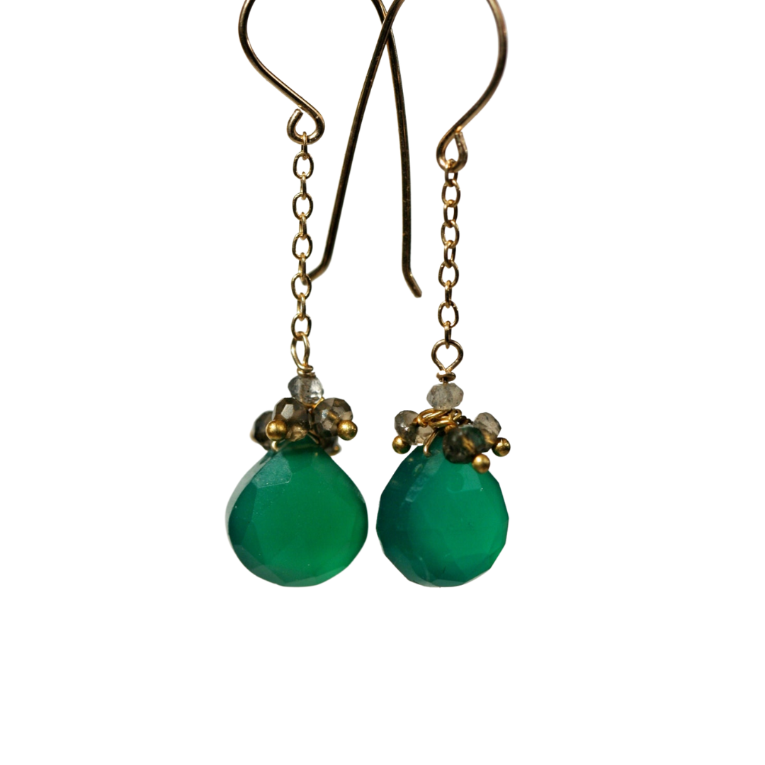 Green Onyx Earrings