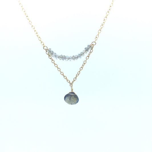 Labradorite Chain and Arch Necklace