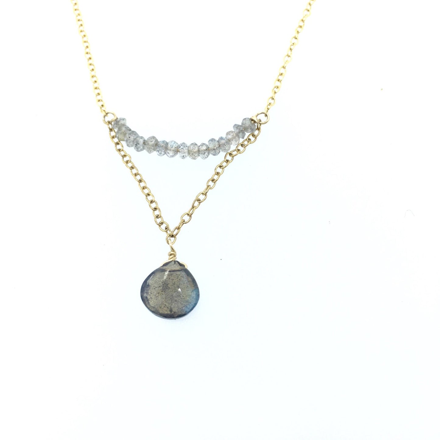 Labradorite Chain and Arch Necklace