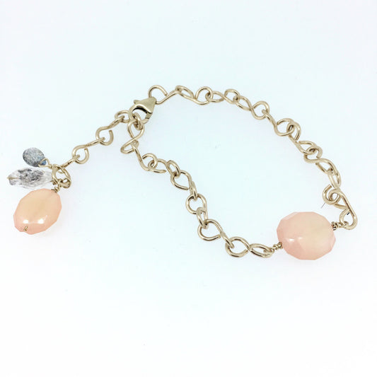 Linked Pink Chalcedony Bracelet