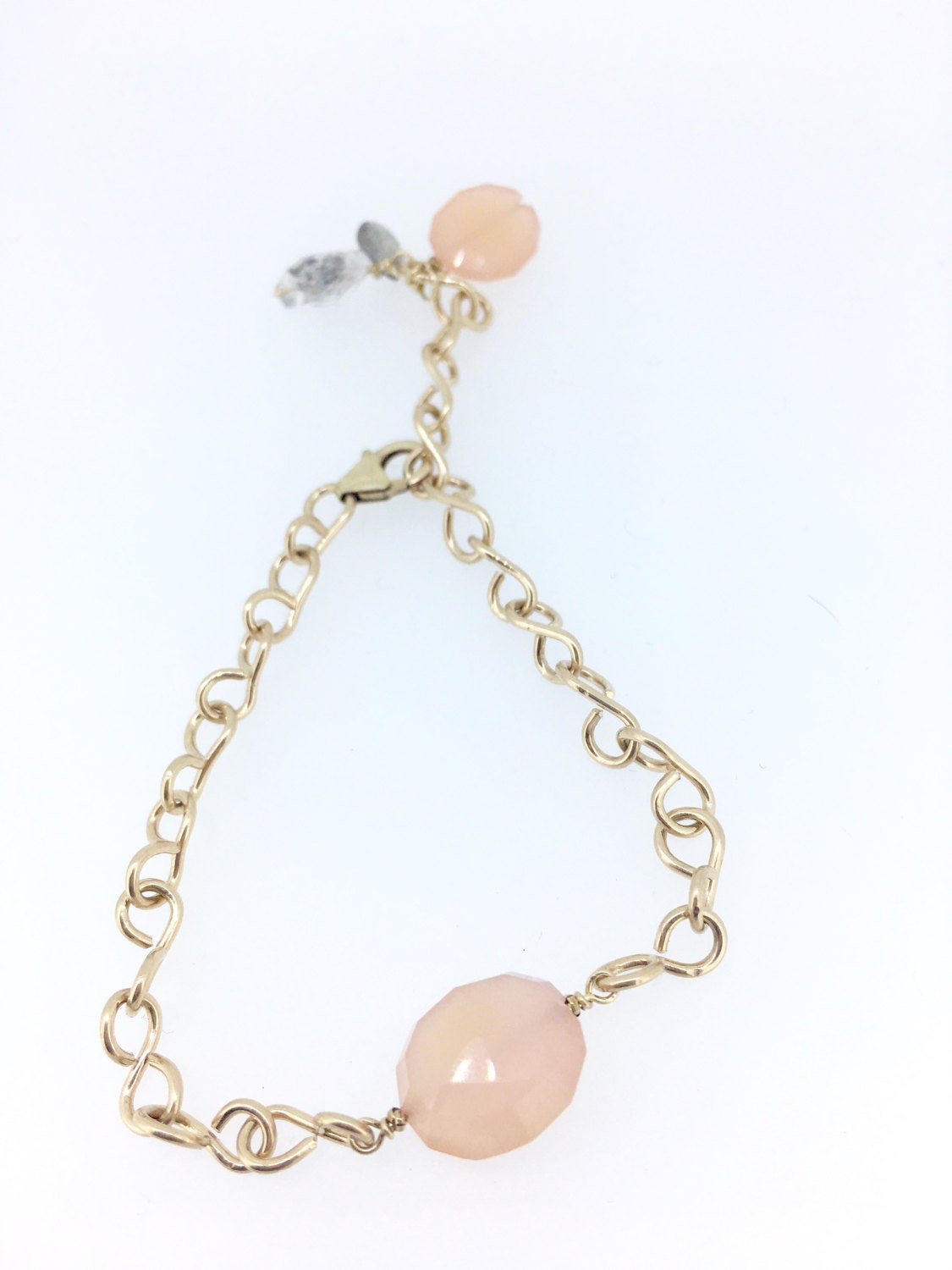 Linked Pink Chalcedony Bracelet