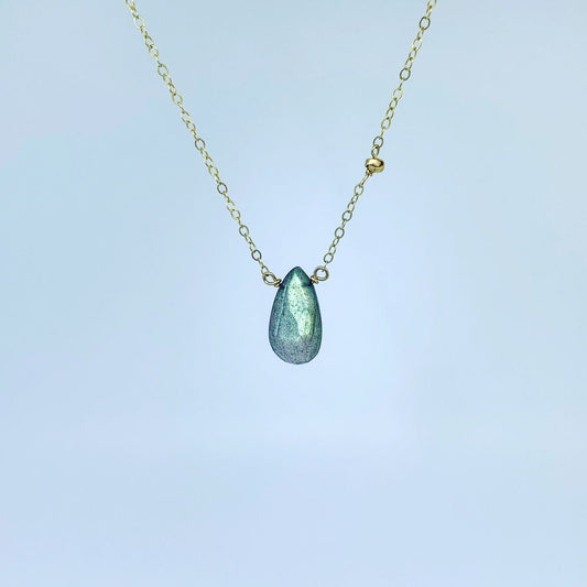 Labradorite Teardrop Necklace