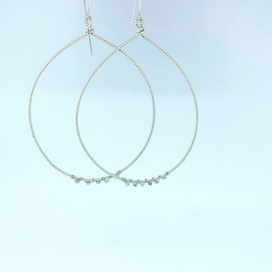 Twisted Silver Hoops