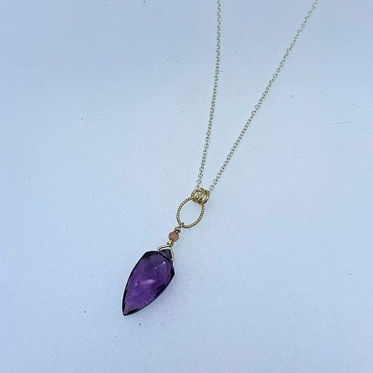 Amethyst Spade Pendant