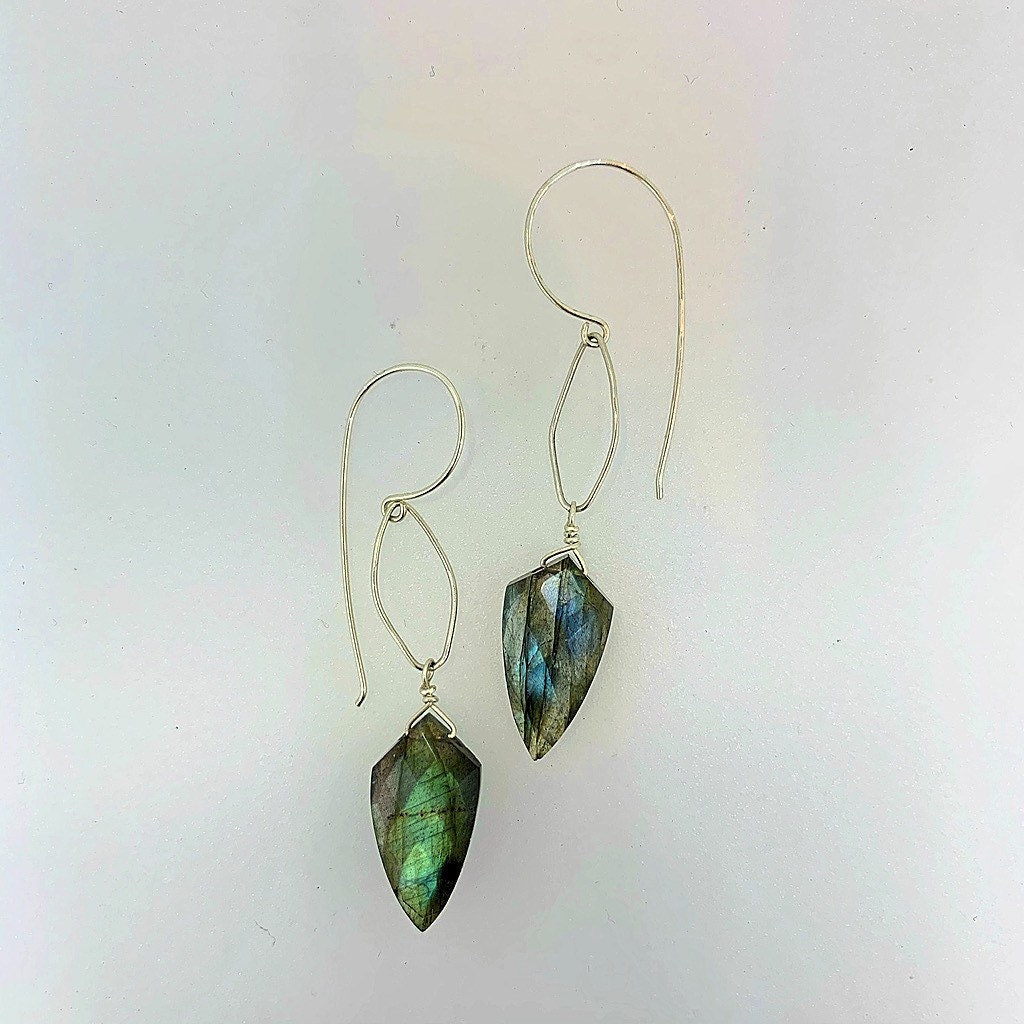 Labradorite Spade and Oval Drops