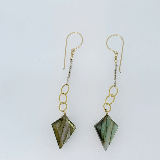 Labradorite Two Tone Kite Drops