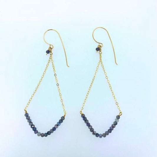 Iolite Chandelier Earrings