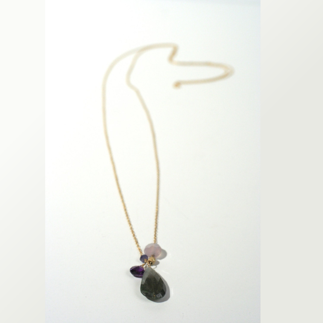 Labradorite Cluster Gem Necklace